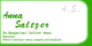 anna saltzer business card